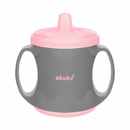AKUKU neišsiliejanti gertuvė su dviem rankenėlėmis, rožinė, 200 ml, A0523