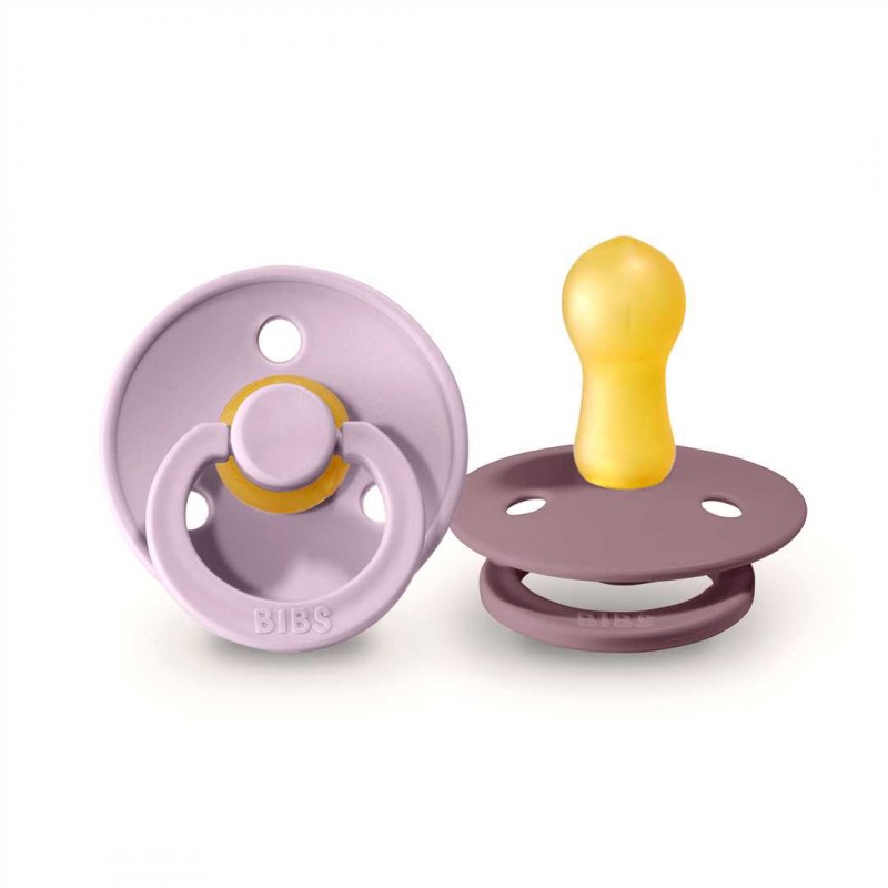 BIBS 0-6 mėn. čiulptukai COLOUR, 2 vnt., Dusky Lilac/Heather