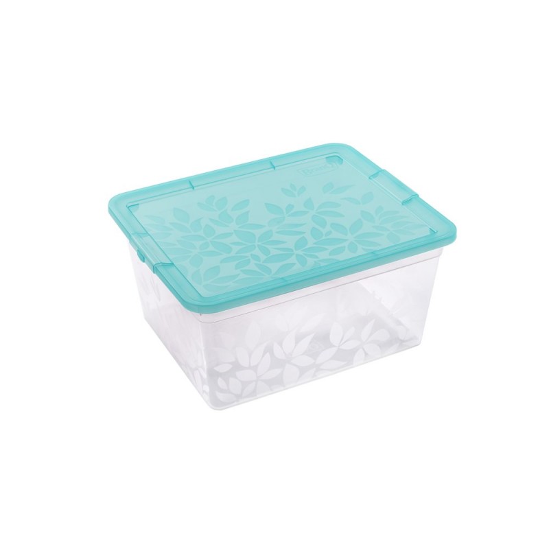 BRANQ 5,5L plastikinė dėžė su dangčiu JASMINE, žalia BRANQ 5,5L plastikinė dėžė su dangčiu JASMINE, žalia