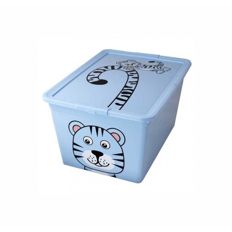 BRANQ 15l dėžė žaislams "Animal" (mėlyna)