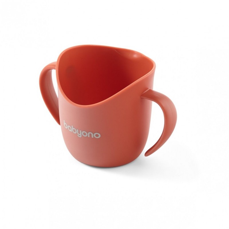 BABYONO ergonomiškas mokomasis puodelis, raudonas BABYONO ergonomiškas mokomasis puodelis, raudonas