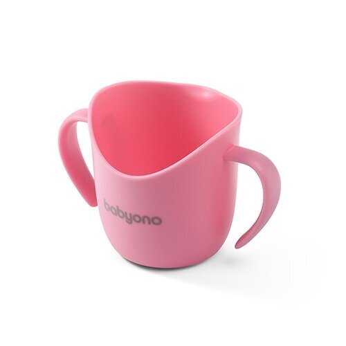 BABYONO ergonomiškas mokomasis puodelis, rožinis