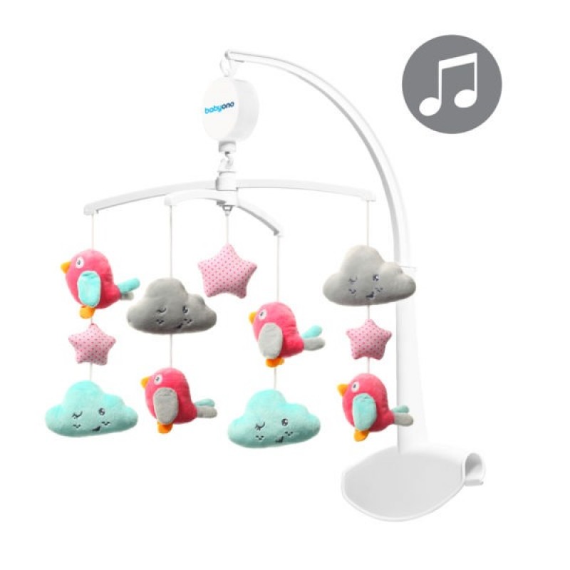 BABYONO muzikinė karuselė PAUKŠČIUKAI IR DEBESĖLIAI BABYONO muzikinė karuselė PAUKŠČIUKAI IR DEBESĖLIAI