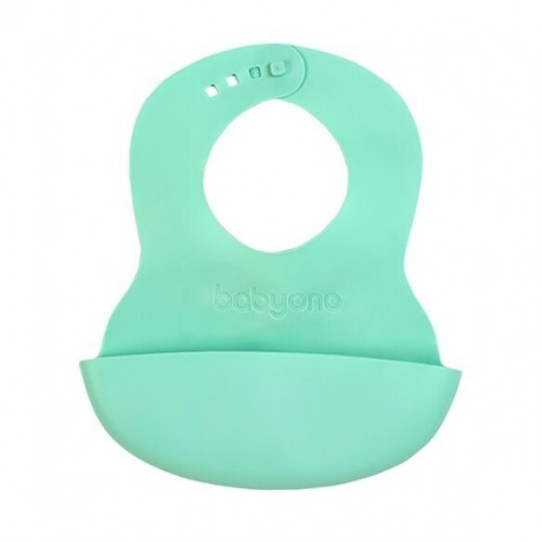 BABYONO minkštas seilinukas, mėtinis