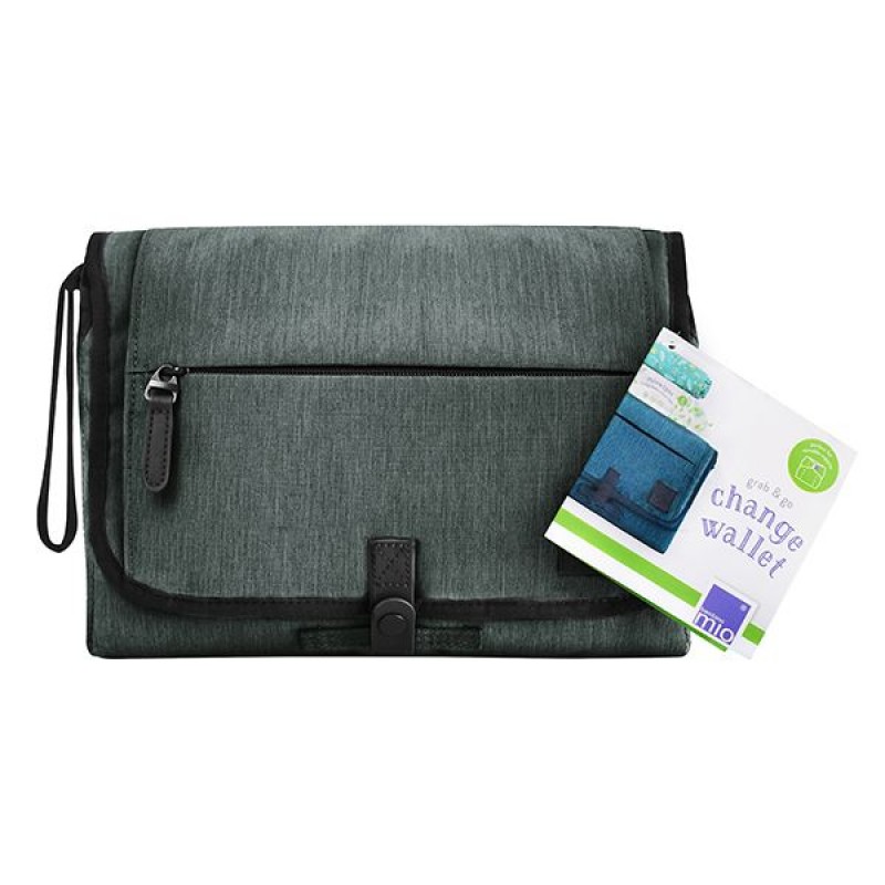 BAMBINO MIO vystymo paklotas GRAB&GO CHANGE WALLET, pilkas BAMBINO MIO vystymo paklotas GRAB&GO CHANGE WALLET, pilkas