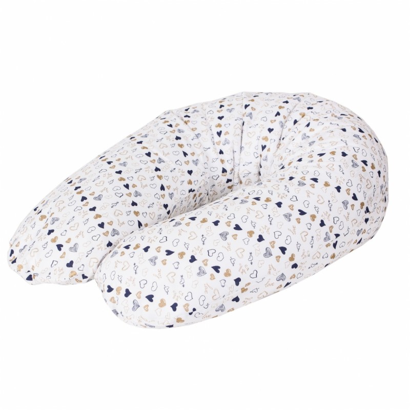 CEBABABY maitinimo pagalvė MULTI, Širdelės, 190x35 cm