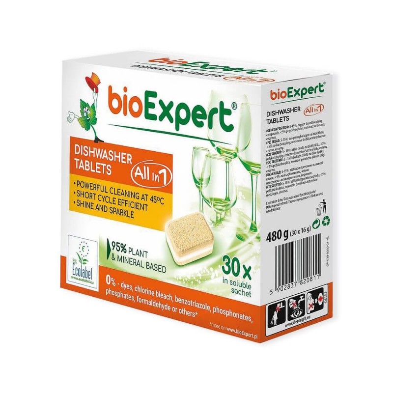 BIOEXPERT ekologiškos indaplovių tabletės, 30 vnt. BIOEXPERT ekologiškos indaplovių tabletės, 30 vnt.