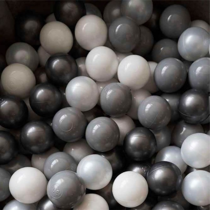 FLUMI kamuoliukai Pearl/Light grey/Silver, 200 vnt. 