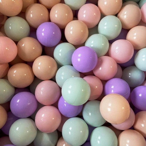 FLUMI kamuoliukai Purple/Mint/Peach, 200 vnt. 