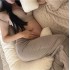 FLUMI nėščiosios ir maitinimo pagalvė TYPE C TEDDY, Light Beige