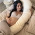 FLUMI nėščiosios ir maitinimo pagalvė TYPE C TEDDY, Light Beige