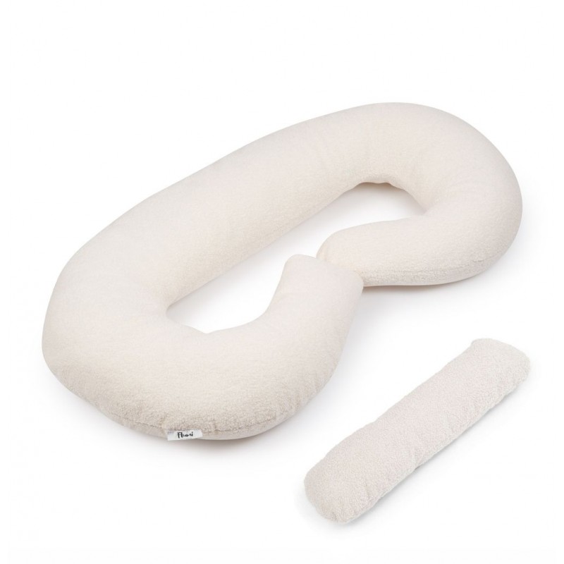 FLUMI nėščiosios ir maitinimo pagalvė TYPE C TEDDY, Light Beige