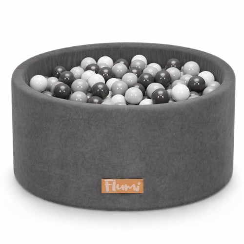 FLUMI personalizuotas kamuoliukų baseinas + 200 kamuoliukų, Dark Grey