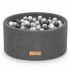 FLUMI personalizuotas kamuoliukų baseinas + 200 kamuoliukų, Dark Grey
