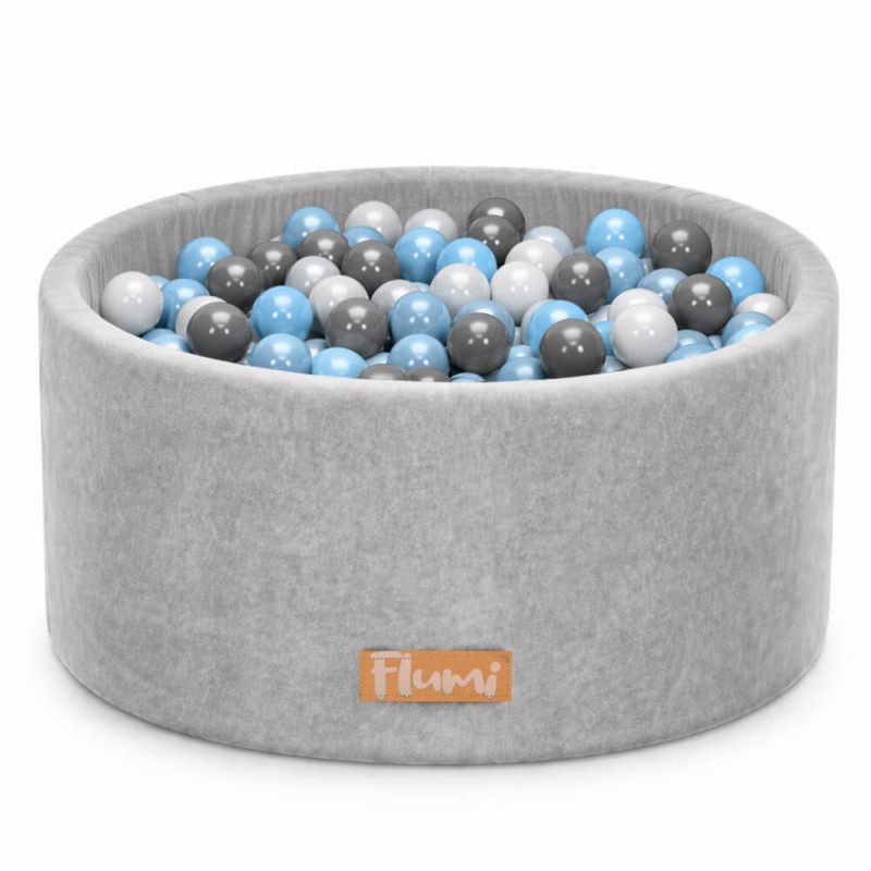 FLUMI personalizuotas kamuoliukų baseinas + 200 kamuoliukų, Light Grey
