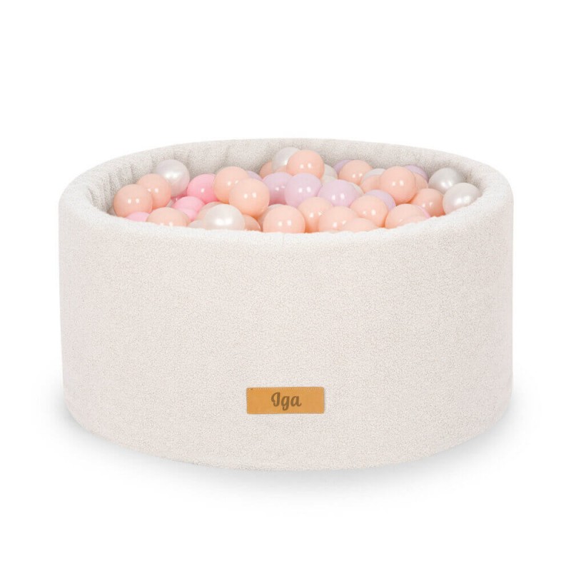 FLUMI personalizuotas kamuoliukų baseinas + 200 kamuoliukų TEDDY, Light Beige