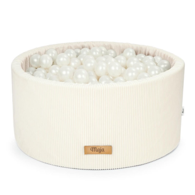 FLUMI personalizuotas kamuoliukų baseinas + 200 kamuoliukų VELOUR, Cream