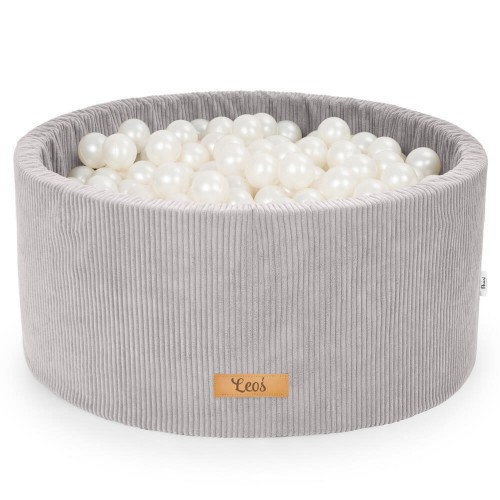 FLUMI personalizuotas kamuoliukų baseinas + 200 kamuoliukų VELOUR, Grey