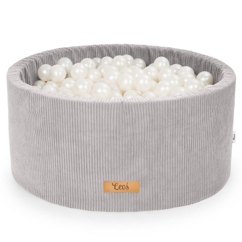 FLUMI personalizuotas kamuoliukų baseinas + 200 kamuoliukų VELOUR, Grey