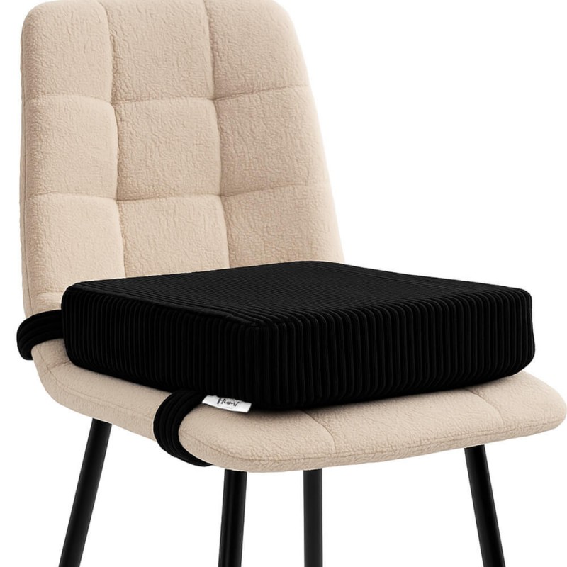 FLUMI kėdės paaukštinimas - pagalvėlė VELVET, Black