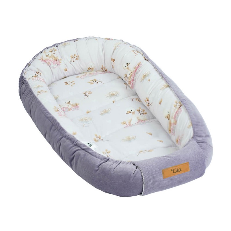 FLUMI dvipusis lizdelis naujagimiui SWAN, Pink