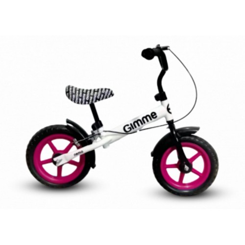GIMME 2+ balansinis dviratis su stabdžiu "NEMO" (rožinis)