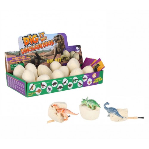KIK archeologinis dinozaurų kasinėjimo rinkinys, 12 kiaušinių figūrėlių