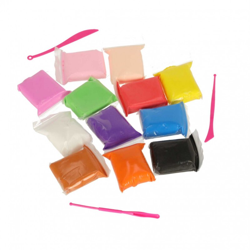 KIK polimerinis molis - plastilinas, 12 spalvų