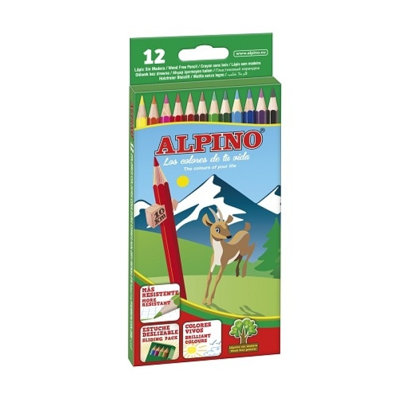 ALPINO spalvoti pieštukai CLASSIC, 12 spalvų