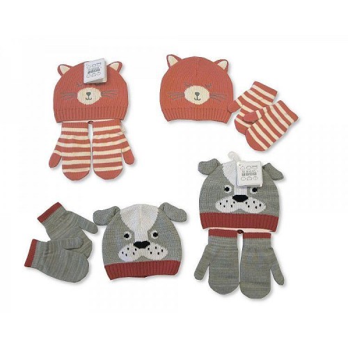 NURSERY TIME megzta kepurė ir pirštinės GYVŪNAI NURSERY TIME megzta kepurė ir pirštinės GYVŪNAI