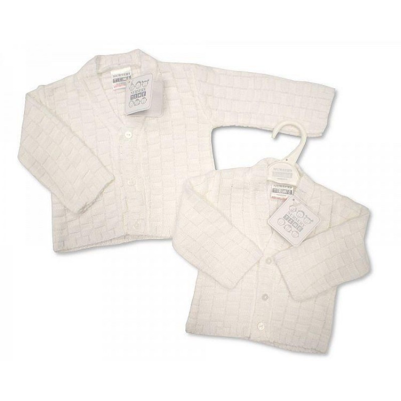 NURSERY TIME 0-6 mėn. megztinis, baltas