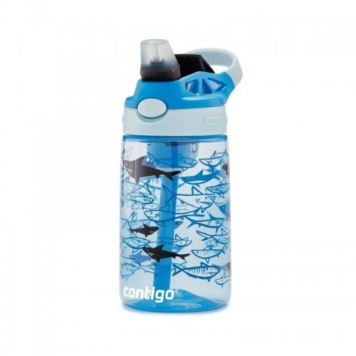 CONTIGO vaikiška gertuvė Easy Clean BLUE SHARKS, 420 ml