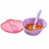 VITAL BABY NOURISH maitinimo rinkinys su dangčiu ir šaukšteliu "Fizz" (rožinis)
