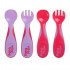 VITAL BABY 6+ mėn. įrankių komplektas "NOURISH Chunky Cutlery Set Fizz", 2 vnt. (rožinis)