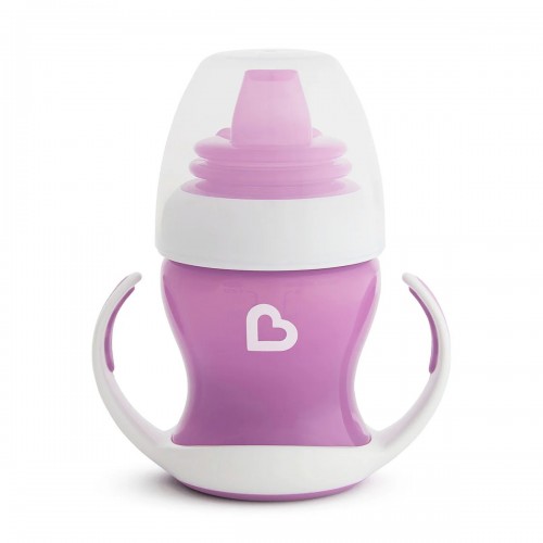 MUNCHKIN gertuvė su rankenomis GENTLE TRANSITION, violetinė, 118 ml