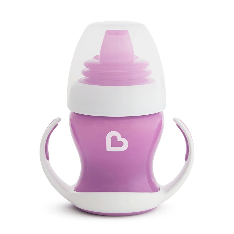 MUNCHKIN gertuvė su rankenomis GENTLE TRANSITION, violetinė, 118 ml