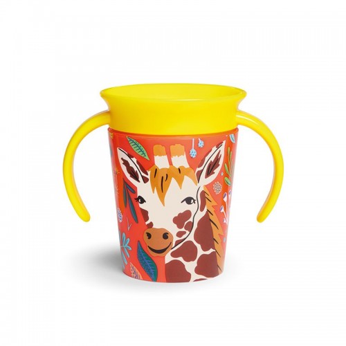 MUNCHKIN „Miracle“ 177 ml 6+ mėn. neišsiliejantis puodelis-gertuvė "Eco" (Giraffe)