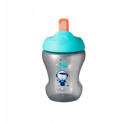 TOMMEE TIPPEE 230 ml 7+ mėn. TRAINING gertuvė su šiaudeliu, pilka