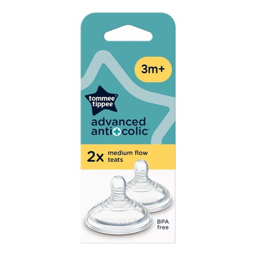 TOMMEE TIPPEE 3+ ADVANCED Anti-colic vidutinės tėkmės žindukai, 2 vnt. 