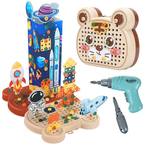 ISO TRADE kūrybinis rinkinys lagamine su atsuktuvu SPACE