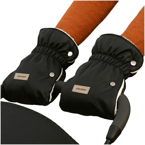 KRUZZEL pirštinės vežimėliui, juodos