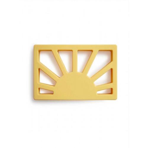 MUSHIE silikoninis kramtukas "Sun" (Muted Yellow)
