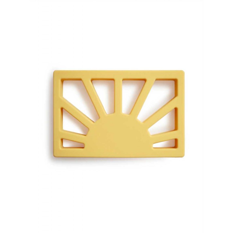 MUSHIE silikoninis kramtukas SUN, Muted Yellow
