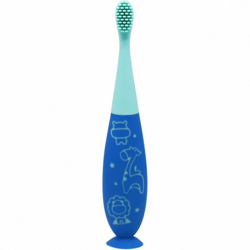 MARCUS&MARCUS daugkartinio naudojimo silikoninis dantų šepetėlis “Blue”