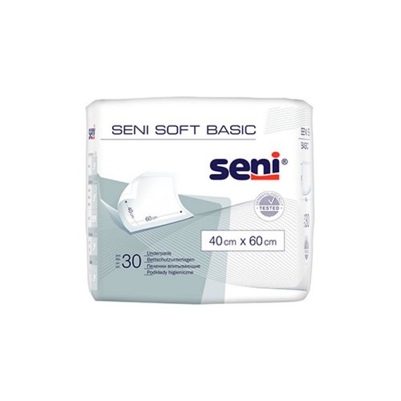 SENI Soft vienkartiniai paklotai Basic 40x60 cm, 30 vnt.