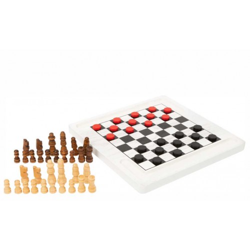 SMALL FOOT šachmatų ir šaškių rinkinys
