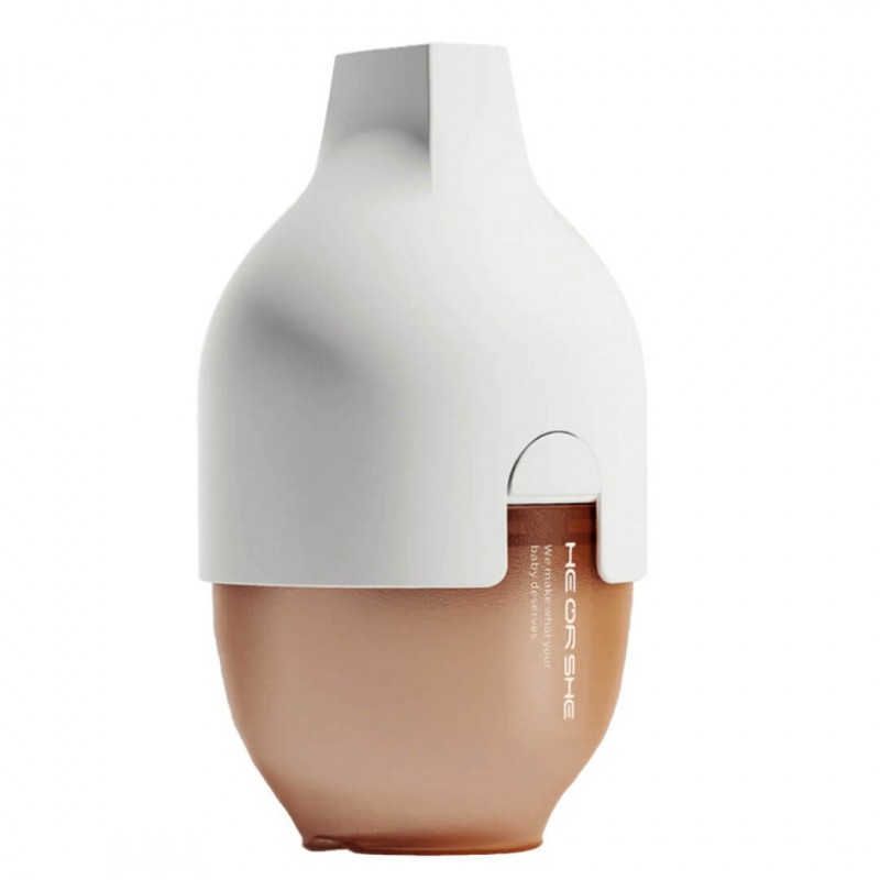 HEORSHE 160 ml silikoninis buteliukas kūdikiui Ultra Wide Neck, baltas