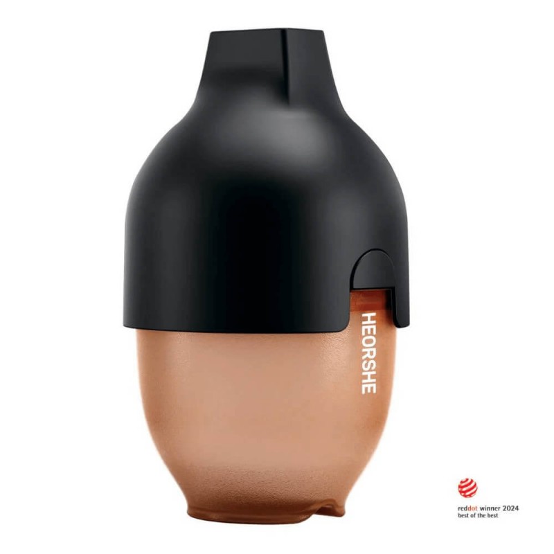 HEORSHE 160 ml silikoninis buteliukas kūdikiui Ultra Wide Neck, juodas