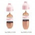 HEORSHE 240 ml silikoninis buteliukas kūdikiui Ultra Wide Neck, rožinis