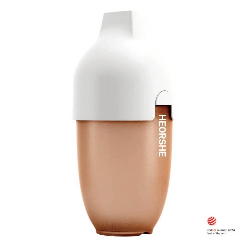 HEORSHE 240 ml silikoninis buteliukas kūdikiui Ultra Wide Neck, baltas